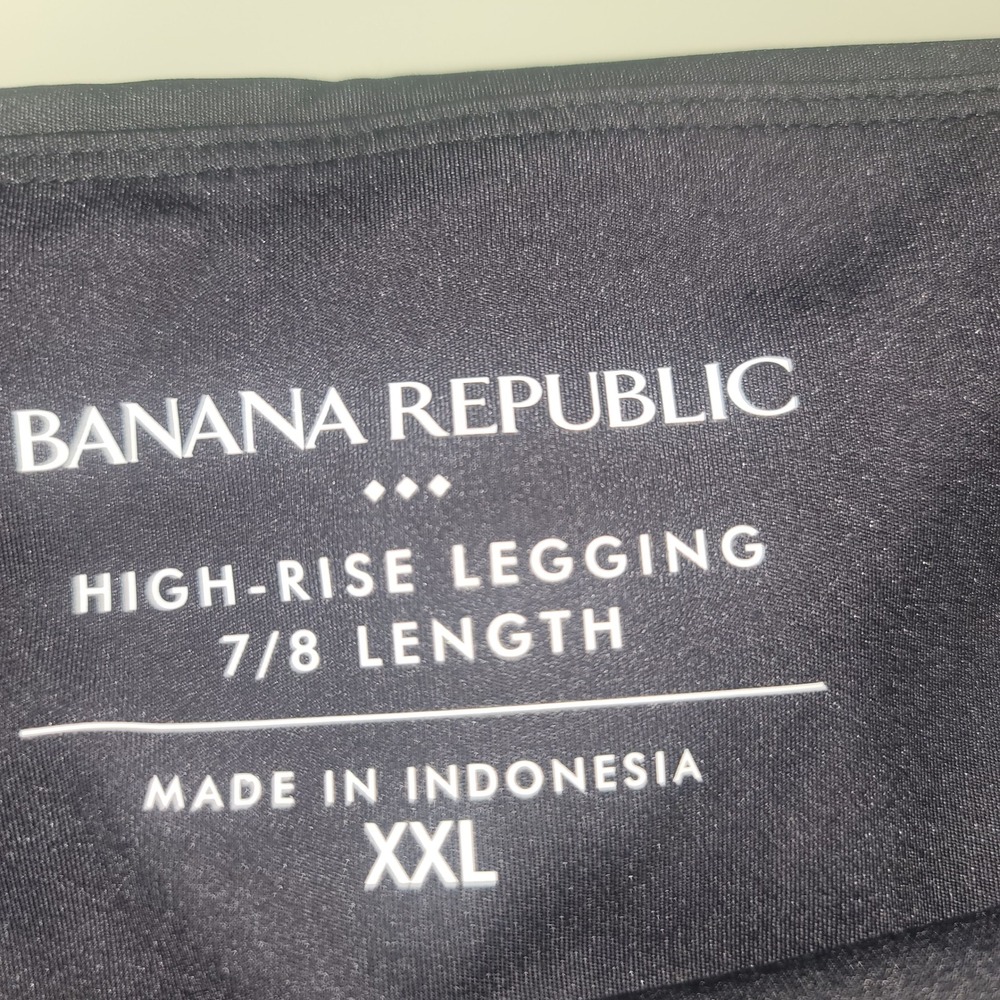 Banana Republic Womens XXL High Rise Legging 7/8 Length Black Activewear NWT